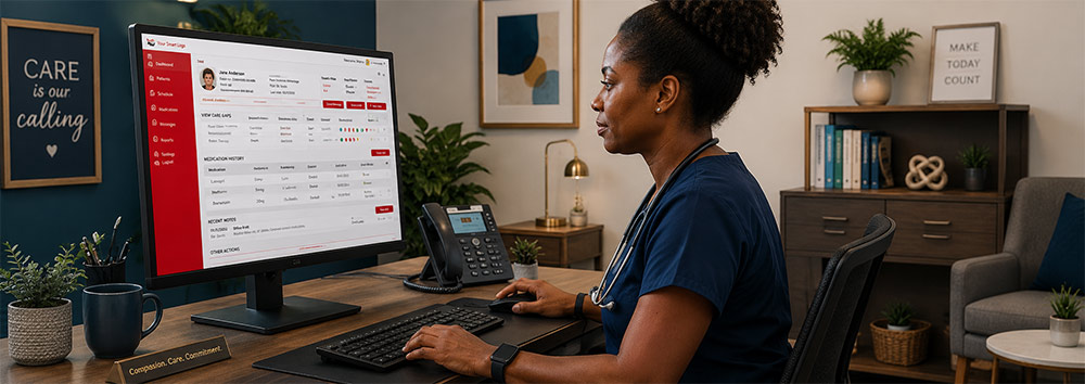 Nurse in an office